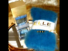 NEW fluffy ElleUK 80% Angora Socks HIGH END Blue Discontinued Men/women S-M