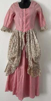 Vestido estilo campesino vintage hecho a mano recreación/juego disfraz talla XS Foto 1 de 4