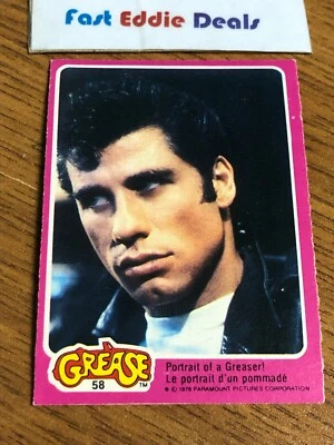 1978 O-PEE-CHEE GREASE THE MOVIE FRENCH CARD 58 JOHN TRAVOLTA CANADA DANNY - Image 1 of 2