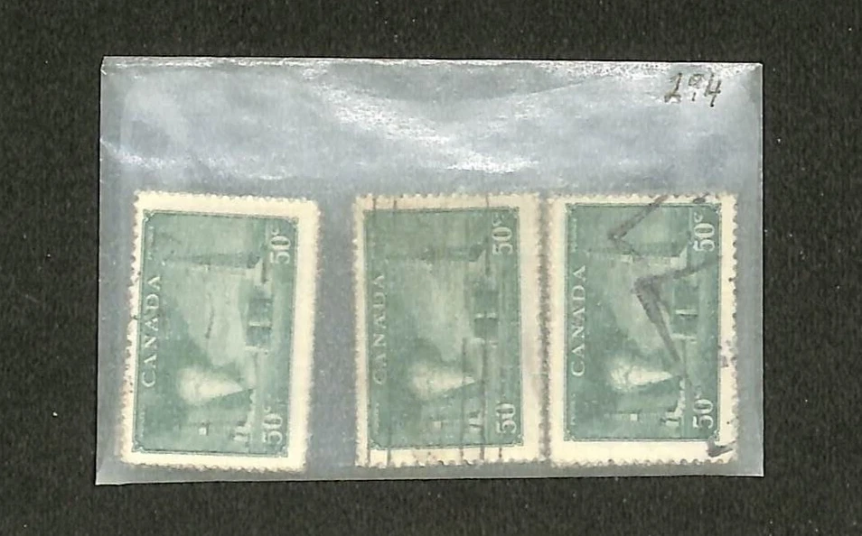 Canada - Scott 294 - Bundle Lot of 100 Used Oil Wells Stamps - CV $175 - Image 1 of 1