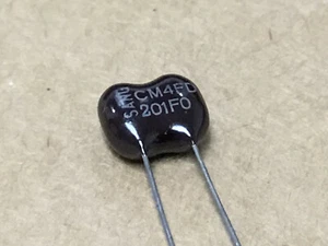 (1 PC)  SANGAMO  CM04FD201FO3  Mica Capacitors 200pF 500V 1% - Picture 1 of 3