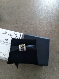 "TROLLBEADS" CHARM A TRIANGOLO PIRAMIDE ARGENTO E PIETRE COLORATE BELLISSIMO! - Foto 1 di 2