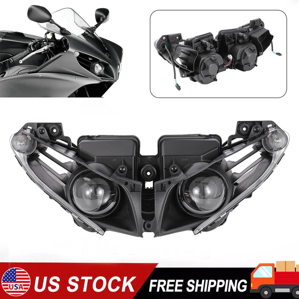 Conjunto de lámpara de faro delantero para Yamaha YZF-R1 YZFR1 YZF R1 m010 2012-2014 EE. UU. Foto 1 de 4