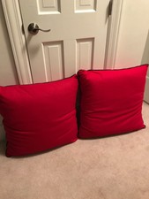 Large decor pillows red
