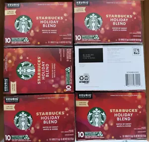 Starbucks Holiday Blend Medium Roast Coffee K-Cup Pods 60 Count 08-2025 - Picture 1 of 3