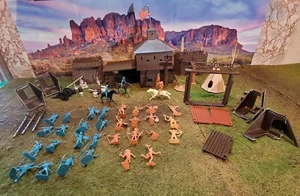 Marx Fort Apache Western Playset with Box - Picture 1 of 13