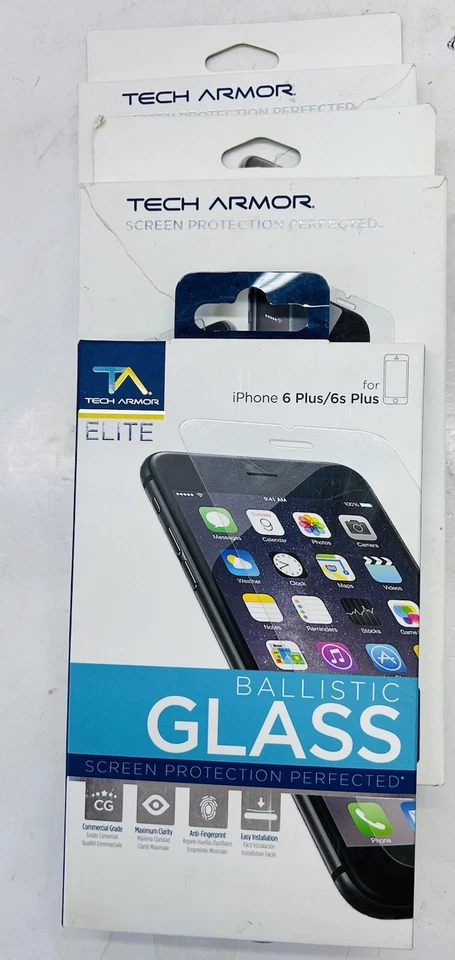 3-Tech Armor iPhone 6 Plus 6S Ballistic Glass Protector Elite Antiglare 3 Total - Image 1 of 4