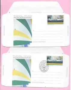 AUSTRALIA 1987 Coppia di AEROGRAM FDC & nuovi di zecca - AMERICA'S CUP (Vela) - Foto 1 di 2