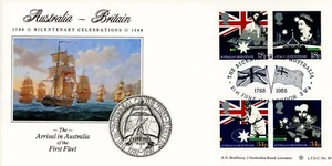 GB FDC 1988 Australia. Bradbury LFDC69 cover. Bicentenary London SW1 pm. Cat £20 - Picture 1 of 1