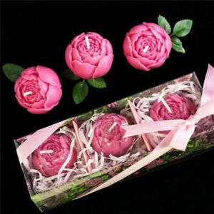 3D Rose Flower Candle Soap Mold Silicone Soap Making Mould DIY Handmade 55x44mm