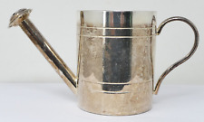 Vintage Unusual Silver Plated Watering Can Bottle Holder / Novelty Mug