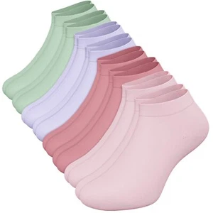Ankle Socks for Women 8 Pairs Premium Cotton Non Slip Lightweight Casual Low ... - Picture 1 of 7