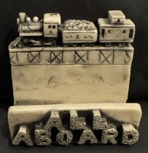 Georgia Marble Train "All Aboard" Business Card Holder #633 of 3,000 Limited Ed. - Picture 1 of 9
