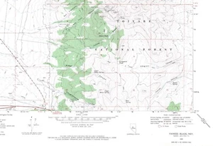 Yankee Blade, Nevada 1969 Vintage USGS Topo Map 7.5 Quadrangle Topographic - Picture 1 of 2
