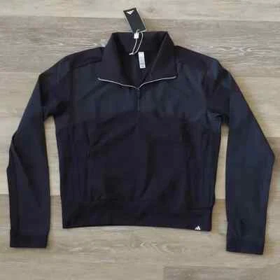 Новый с Ярлыками Adidas женщин 1/4 молнии пуловер куртка для гольфа черный HS8974 размер XS - Изображение 1 из 4
