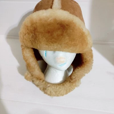 Rare vintage Alaska  wool sheepskin TRAPPER hat  M  aviator pilot - Image 1 of 4