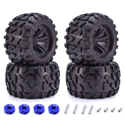 RC Wheel and tires 12mm HEX Wheel for 1/10 Monster Truck Off Road Traxxas RC Car - Image 1 of 4