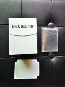 Trading Card Storage Box + 10 Penny Sleeves -Deck Box, Fits 100+ TCG Cards - Picture 1 of 5