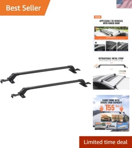 Barras transversales para portaequipajes de techo Easy Snap 41,3" - seguras y ajustables para todo tipo de vehículos - Imagen 1 de 11