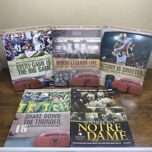 Lot Of 5 - 2004 Notre Dame Fighting Irish Programs vs Michigan Boston College - Picture 1 of 13