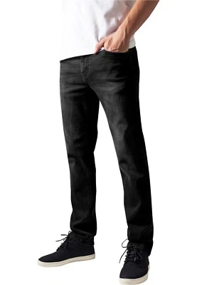 Urban Classics Herren Slim Fit Stretch Denim Jeans Schwarz - Bild 1 von 4