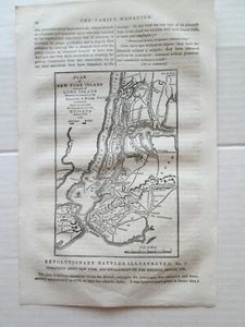 (1) EARLY 1800s  MAP from "THE FAMILY MAGAZINE", "NEW YORK ISLAND & LONG ISLAND" - Picture 1 of 2
