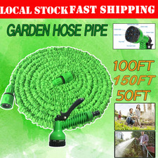 New ListingExpandable Garden Hose Pipe 100/150 Ft Spray Gun Watering Gun Plants Car Wash