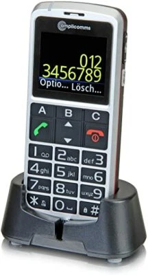  amplicomms PowerTel M8000 Seniorenhandy silber SOS Taste Klingelton 90 dB - Bild 1 von 2
