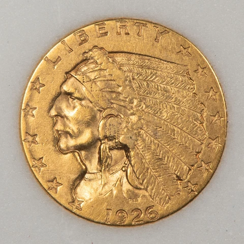1926 G$2.50 Indian Head Gold Quarter Eagle - Luster - Slab - SKU-G2081 Cover