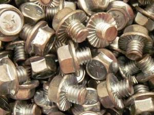 Grade 5 Zinc 3/8"-16 x 1/4" Hex Head Serrated Locking Flange Bolt Qty=10 - Picture 1 of 5