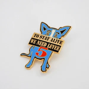 George Rodrigue To Stay Alive We Need Levee 5 blaue Hunde Anstecknadel Hurricane Katri - Bild 1 von 8