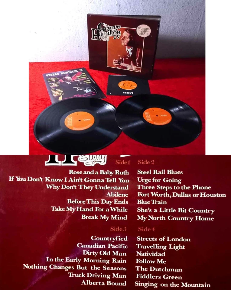2LP Box George Hamilton IV Story w/ 60 page illustrated Book & EP (RCA) UK 1976 - Bild 1 von 1