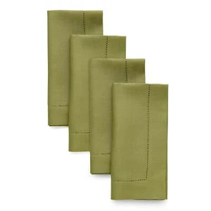 Solino Home Linen Dinner Napkins 20x20 Inch for Fall, Solid, Classic Hemstitch - Picture 1 of 144