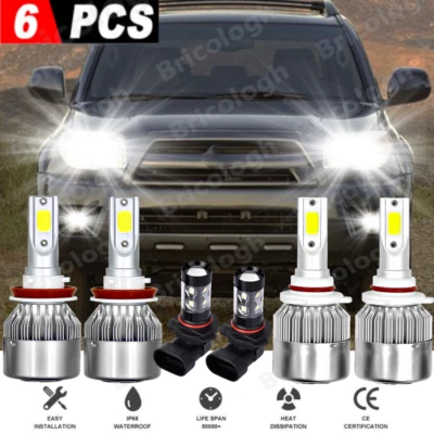 Combo de faros LED de haz alto/bajo + faros antiniebla + para Toyota 4Runner 2006-2009 Foto 1 de 4