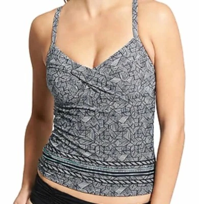 ATHLETA Laguna Twister Tankini Swim Top-Size 38 B/C - Image 1 of 4