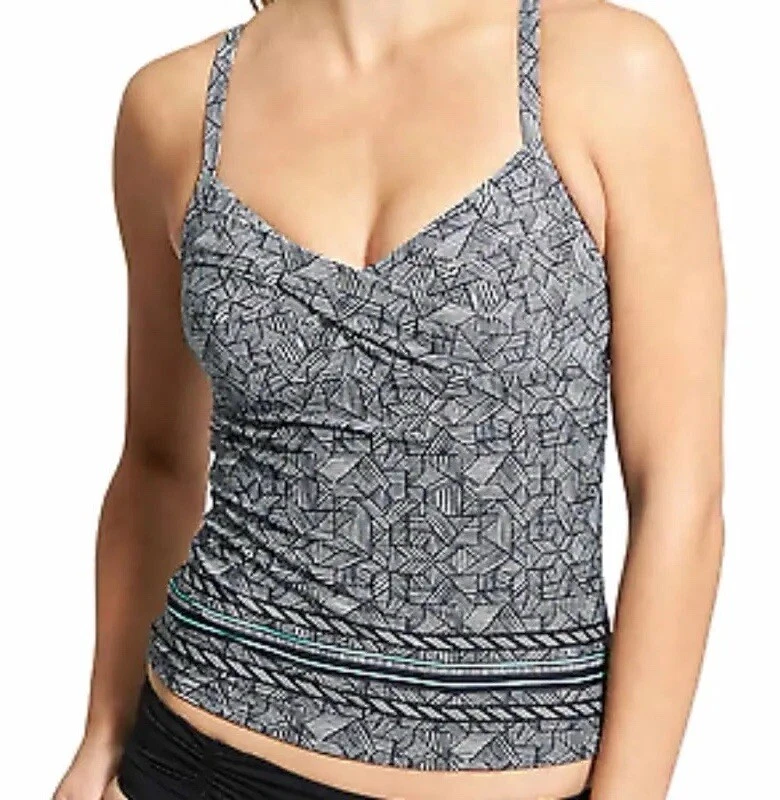 Camiseta de baño Tankini ATHLETA Laguna Twister talla 38 B/C Foto 1 de 4