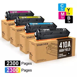 4 Pack CF410A For HP 410A Toner LaserJet Pro MFP M477fnw M477fdn M452dw M377dw - Picture 1 of 5
