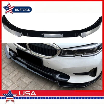 PARA BMW SERIE 3 G20 G21 320i alerón delantero divisores en negro 2019-2022 Foto 1 de 4