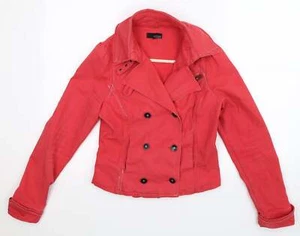 Chaqueta roja para mujer ASOS, talla 12, botones - Imagen 1 de 12