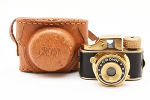 [C Normal] Vintage Crown Mini Gold Spy Camera And Film 1950's, Made In Japan - Picture 1 of 12