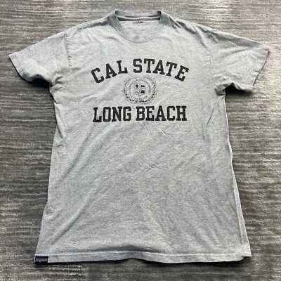 Long Beach Size M Adult Jansport State University Graphic T-Shirt Tee Gray - Image 1 of 4