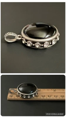 Colgante llamativo Barse 925 ónix negro y plata de ley ¡Excelente! Foto 1 de 4