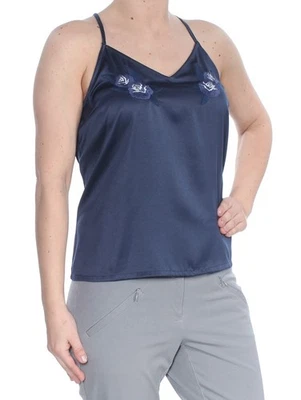 ROXY Womens Embroidered Spaghetti Strap V Neck Camisole Tank Top - Image 1 of 4