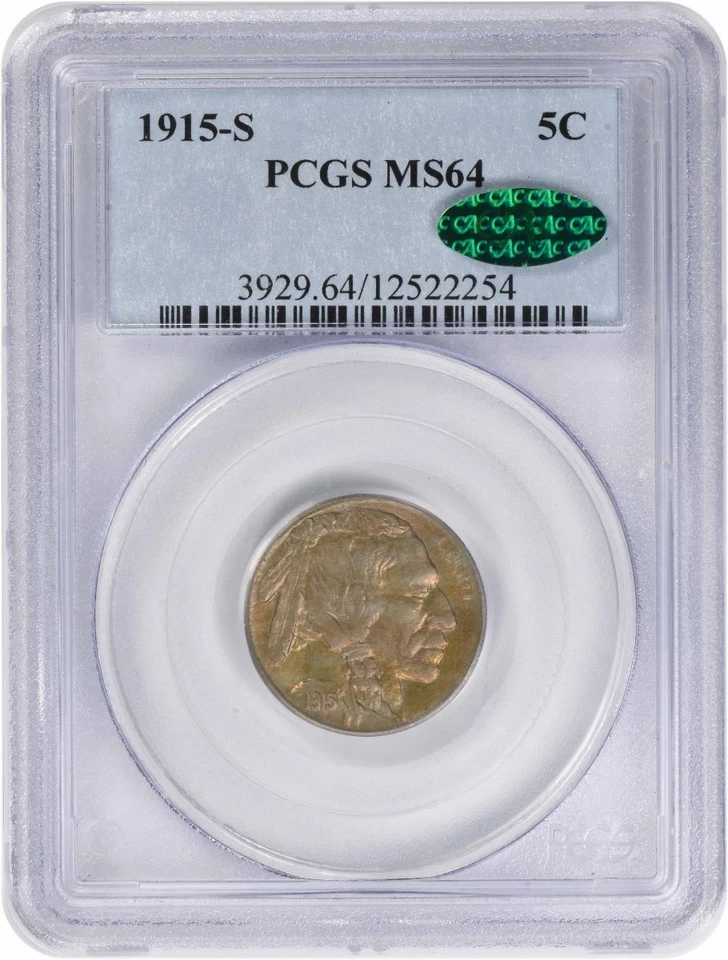 1915-S Buffalo Nickel MS64 PCGS (CAC) - Image 1 of 4