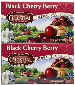 Celestial Seasonings Black Cherry Berry Tea Bags, 20 Count (Pack Of 2) - Picture 1 of 8