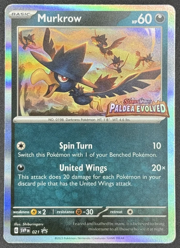 Murkrow 021 (Prerelease) Pokemon TCG SV: Scarlet & Violet Promo Cards NM - Image 1 of 2
