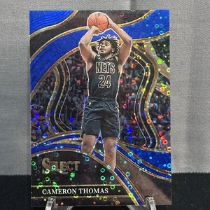 2023-24 Panini Select Cameron Thomas Courtside Blue Disco Prizm 17/25 #206 Nets - Picture 1 of 2