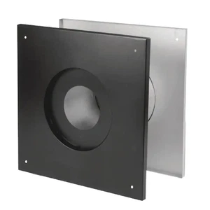 PelletVent Wandkausche 4 Zoll DuraVent 4PVL-WT Pellet 810001505 schwarz 9" quadratisch - Bild 1 von 3