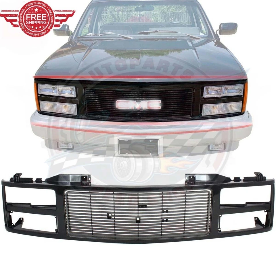 New Front Grille Assembly Black 1988-1993 GMC C/K Series Pickup GM1200391 Foto 1 de 1