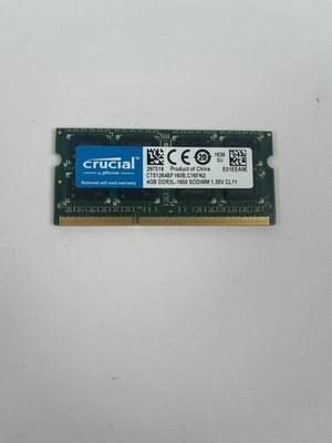 Crucial 4gb DDR3L-1600 SODIMM - Image 1 of 2